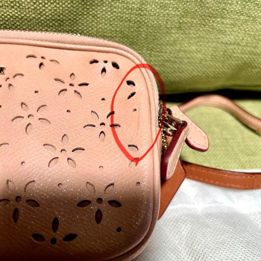 パンチング COACH コーチ ショルダーバッグ ミニショルダー オールレザー