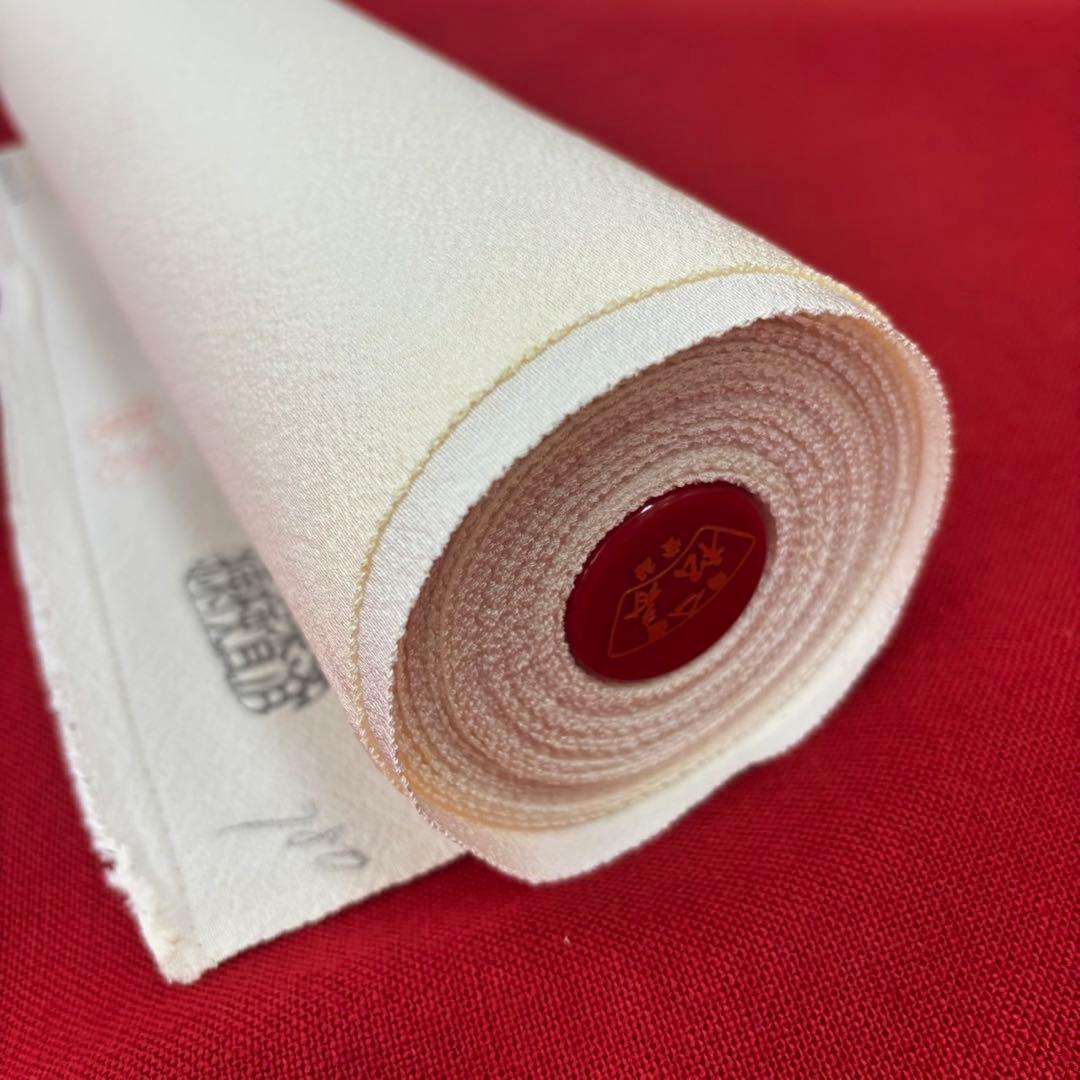 松寿縮緬 浜ちりめん織 12m 白地反物 未使用極美品 - メルカリ