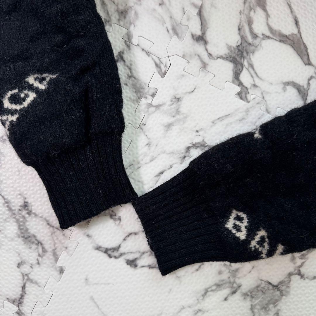 バレンシアガ ジャガードロゴニット セーター クルーネック 総柄 ユニ