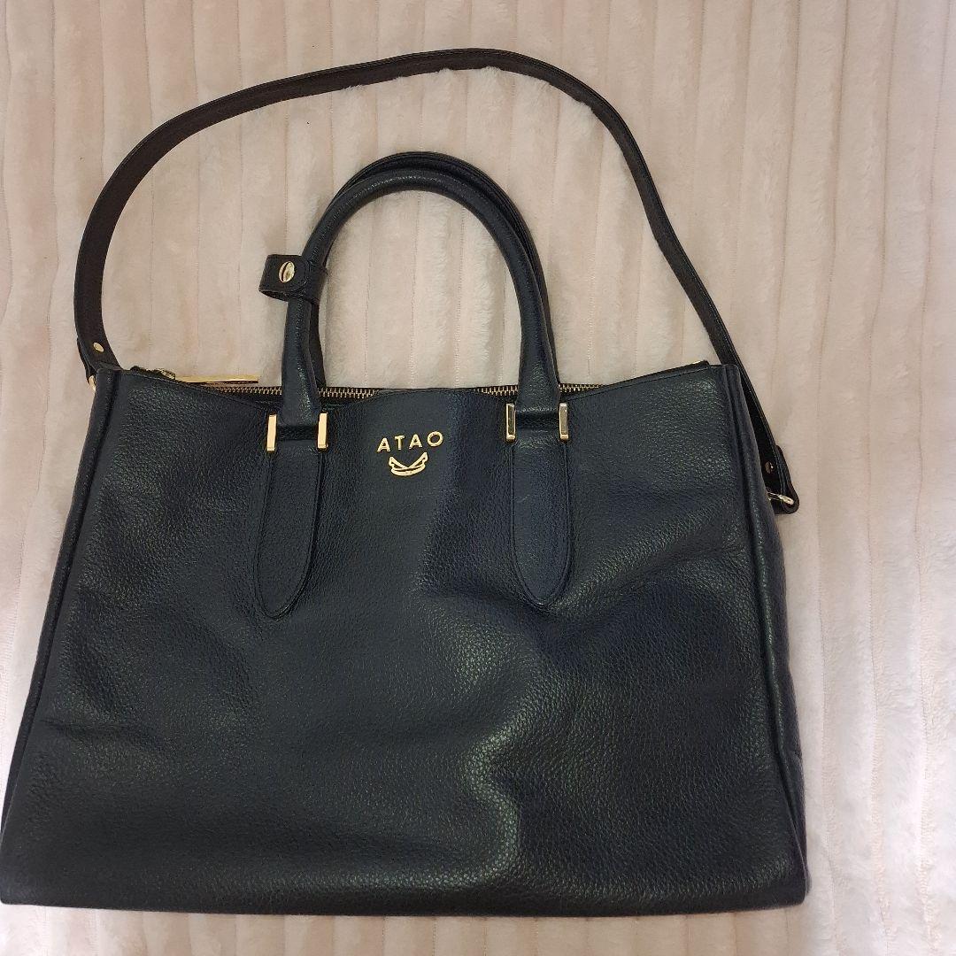 ATAO 黒レザートートバッグ ドリー - メルカリ