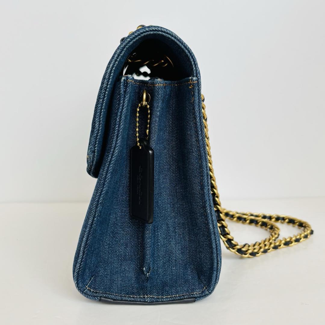 コーチ パーカー デニム キルティング ショルダー ローズ 68222 - メルカリ