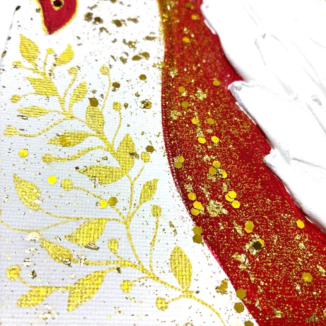 開運絵画 龍神様 赤龍 ミカエルの羽根 天界の風景 成功 運気上昇 金箔