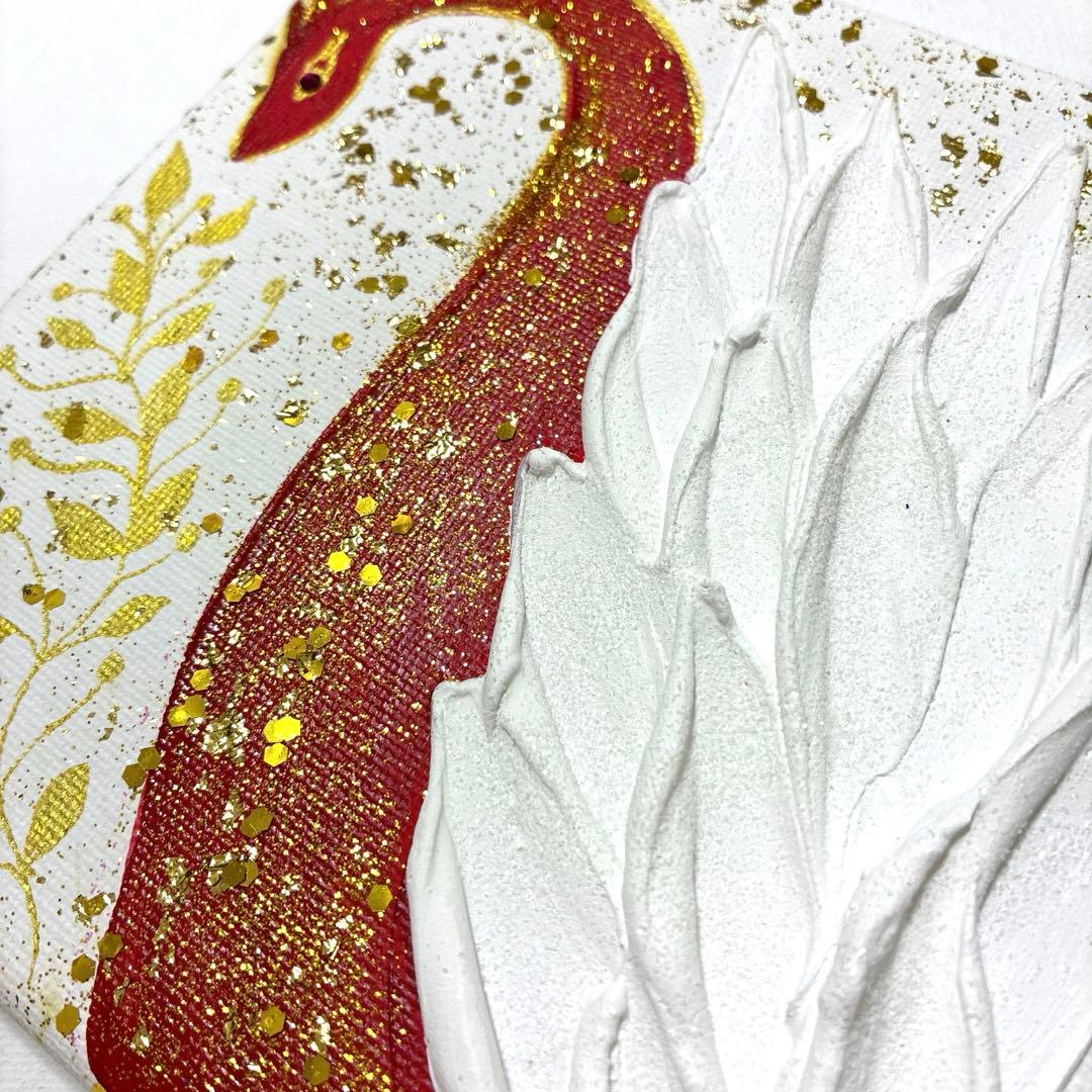 開運絵画 龍神様 赤龍 ミカエルの羽根 天界の風景 成功 運気上昇 金箔