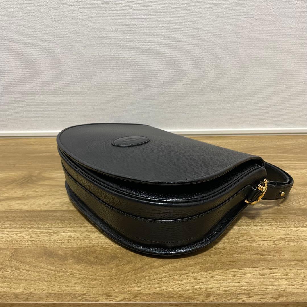 《極美品》Cartier（カルティエ）レザー セミショルダーバッグ ブラック 黒