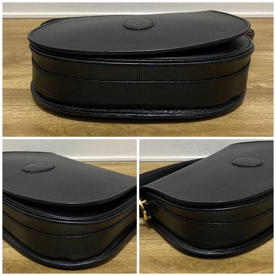 《極美品》Cartier（カルティエ）レザー セミショルダーバッグ ブラック 黒