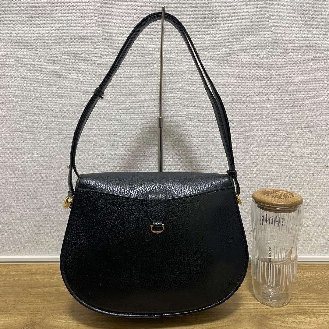 《極美品》Cartier（カルティエ）レザー セミショルダーバッグ ブラック 黒