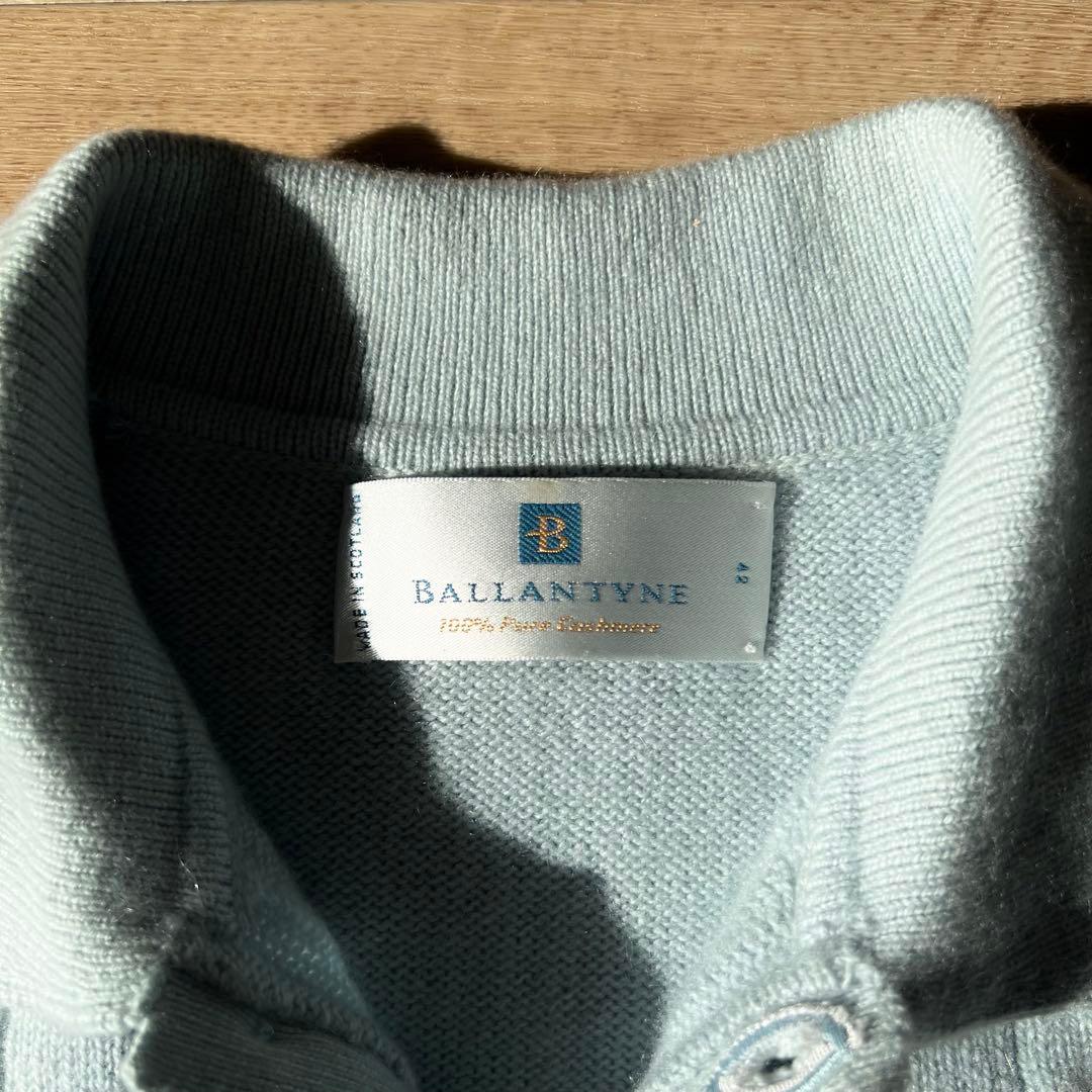 90s Ballantyne カシミヤ ケーブル ニット ポロ スコットランド - メルカリ