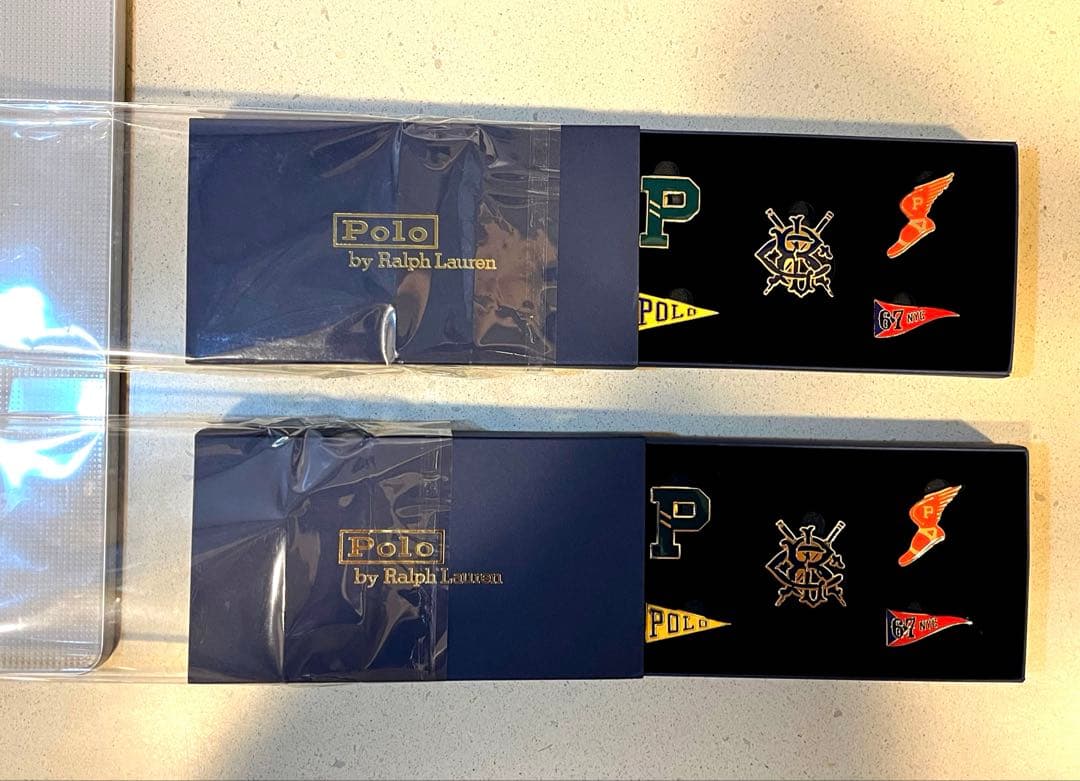 POLO RALPH LAUREN ノベルティ ピンバッジセット＋扇子 - メルカリ