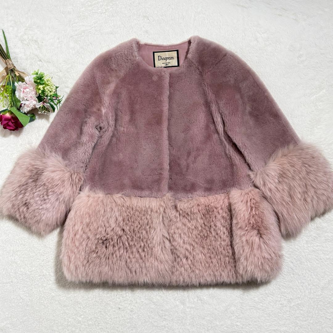 極美品　グレースコンチネンタル ラムファーフォックスファー　コート　2way フェイクファーPコート / GRACE CONTINENTAL | GRACE CONTINENTAL