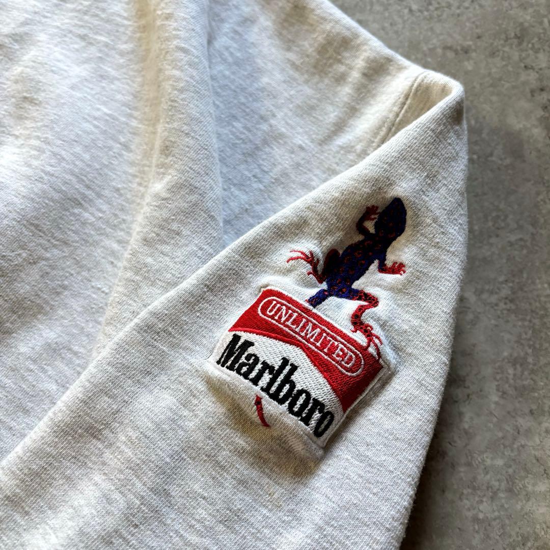90s marlboroマルボロ リザード刺繍 スウェット グレー L 企業系