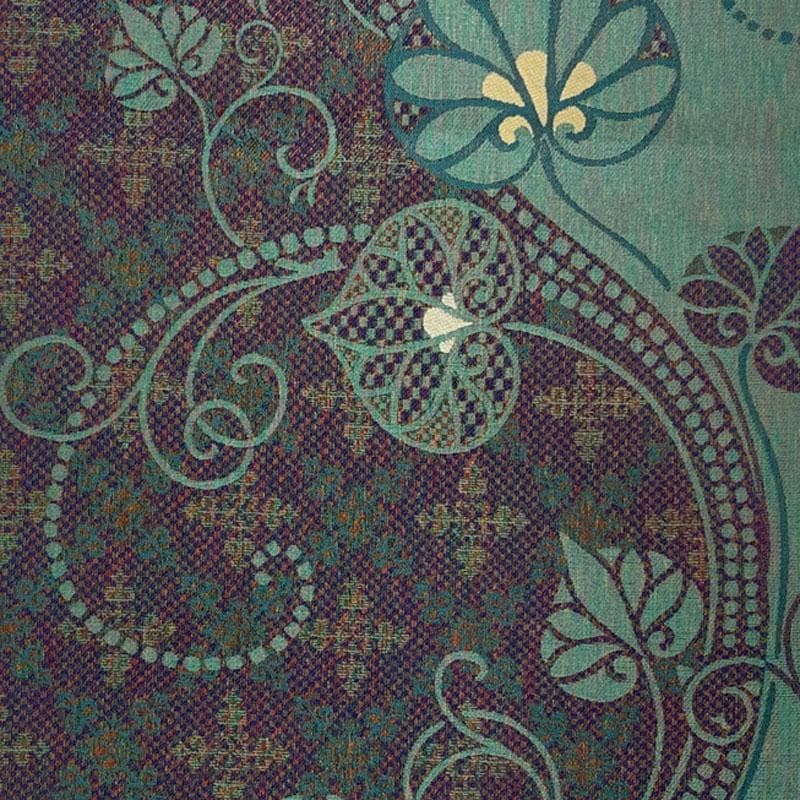 511my42◇全通 葵文様 玉虫色 異国情緒 袋帯◇美品