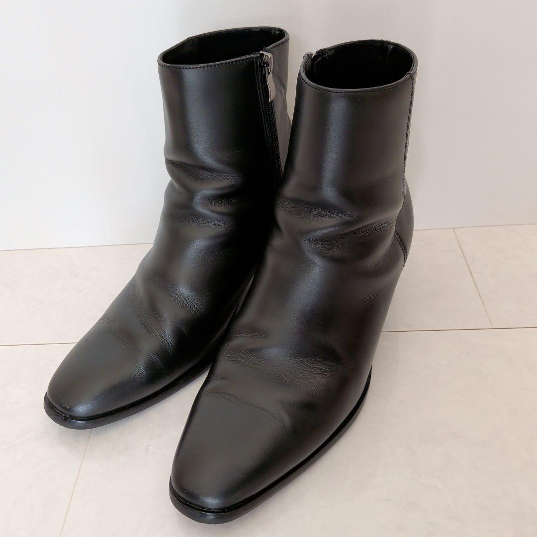 美品】Lui's ルイス 定番ヒールブーツ 7cm ブラック サイズ42 - メルカリ