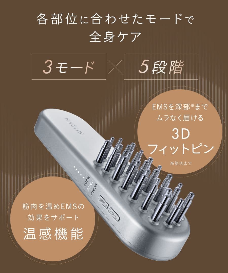 ★新品未使用★SALONIA《サロニアEMSリフトブラシ》デンキブラシ