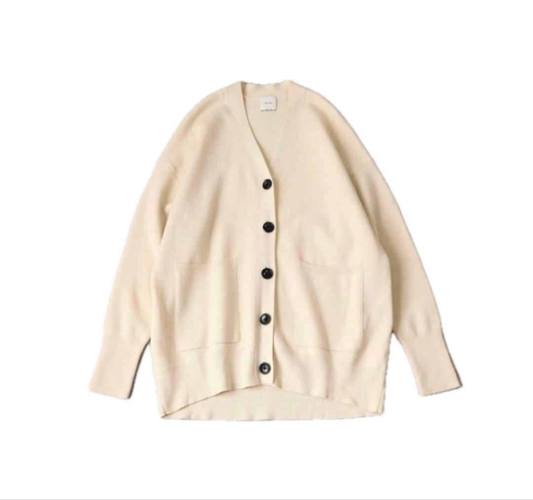 Spick & Span ダブルジャガードビッグカーディガン アイボリー - メルカリ
