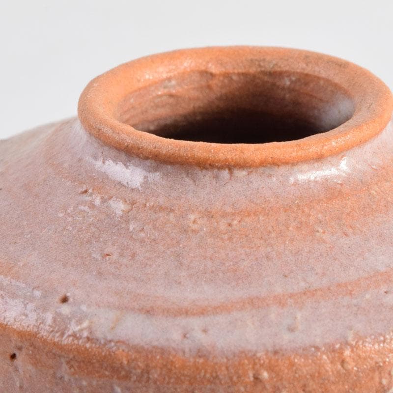 茶道具 萩焼 金子信彦作 茶入 仕覆付 共箱 V 8861