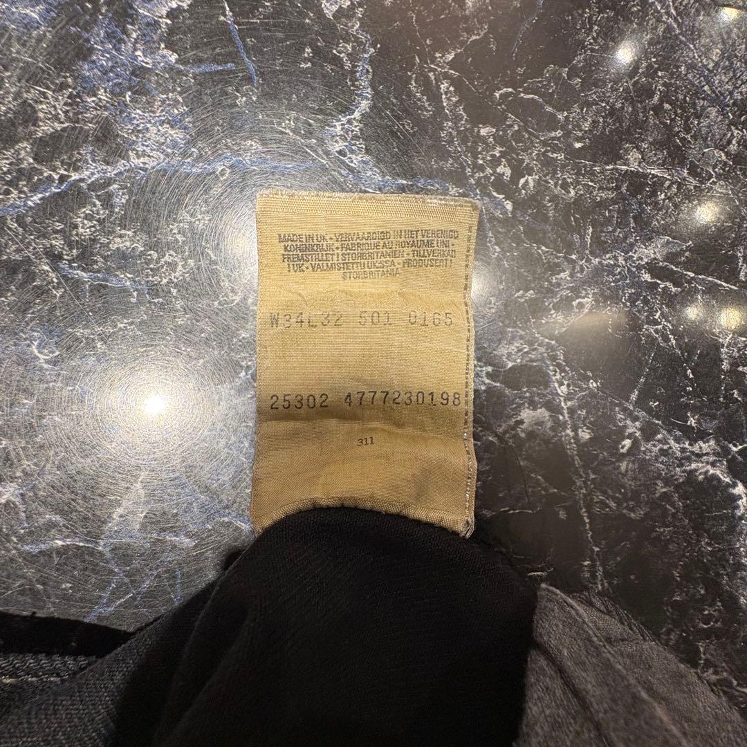 Levi's 501 90s UK イギリス後染めブラックデニム W34 L32 - メルカリ