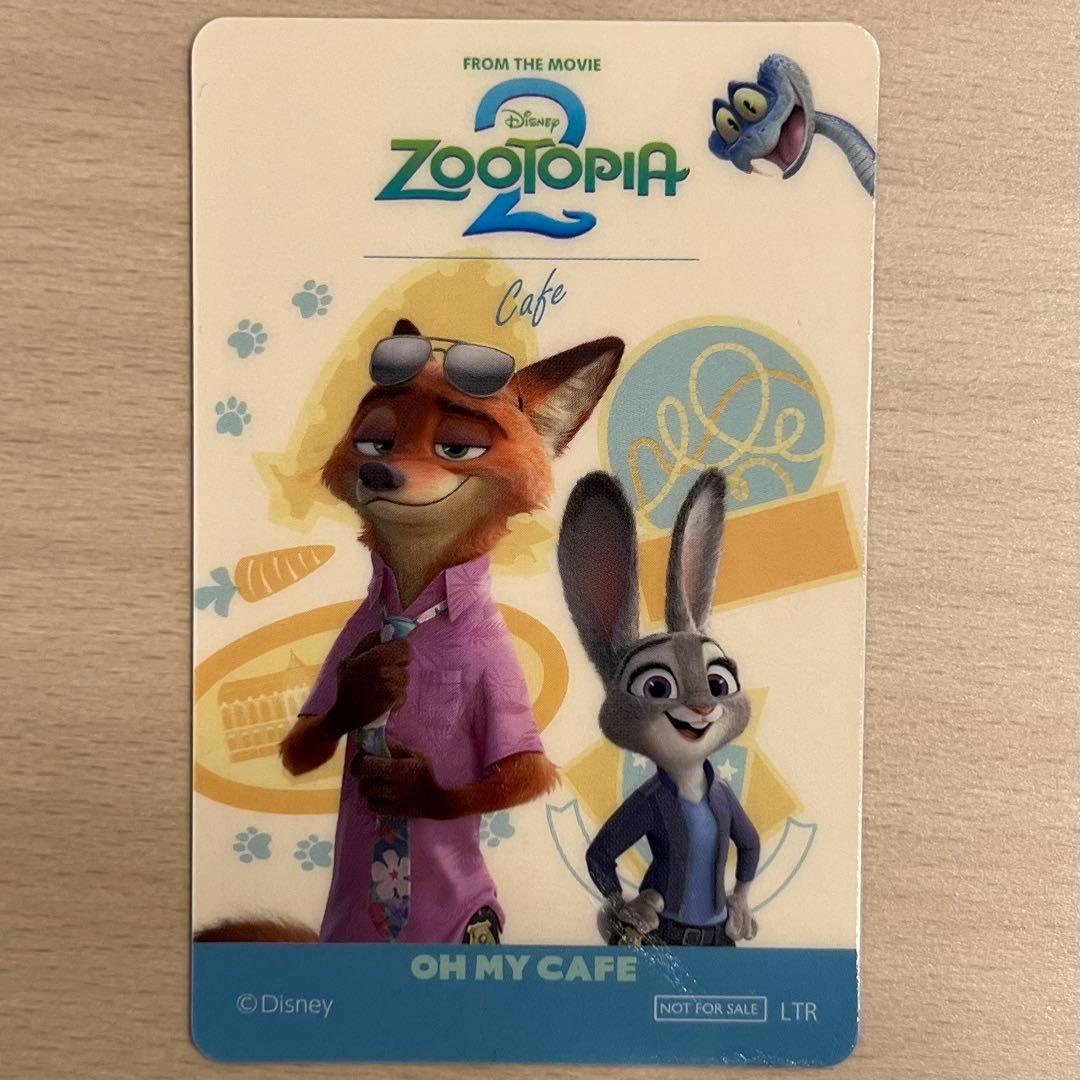 ズートピア 2 オーマイカフェ 事前予約特典 ジュディ ホップス カード