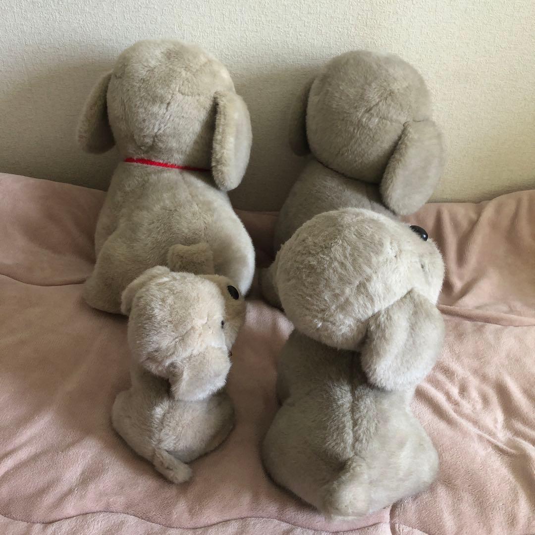 昭和レトロ ヴィンテージ うめ吉 お座りポーズ ぬいぐるみ 4コセット