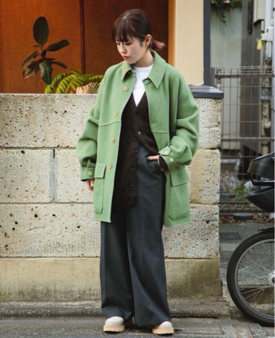 VELOUR BRUSHED WOOL MELTON HAND SEWN 未使用 - メルカリ