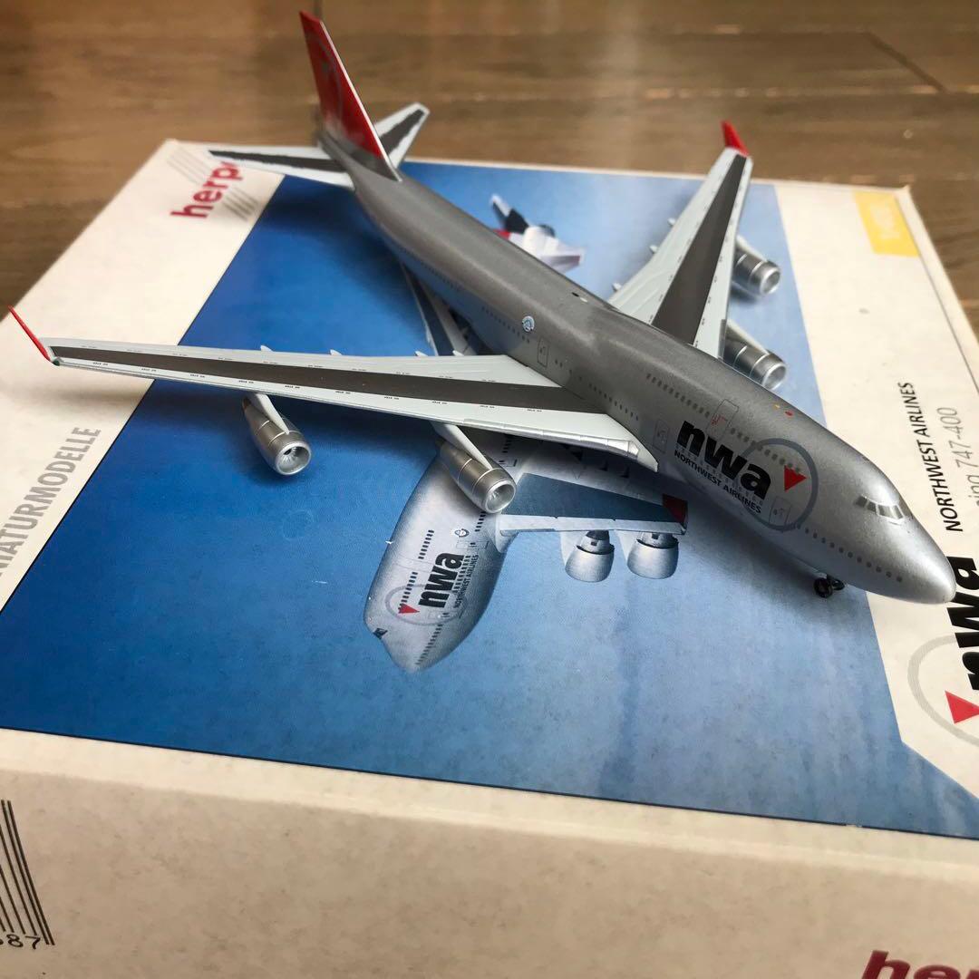 herpa 1/400ノースウエスト航空ボーイング747-400 - メルカリ