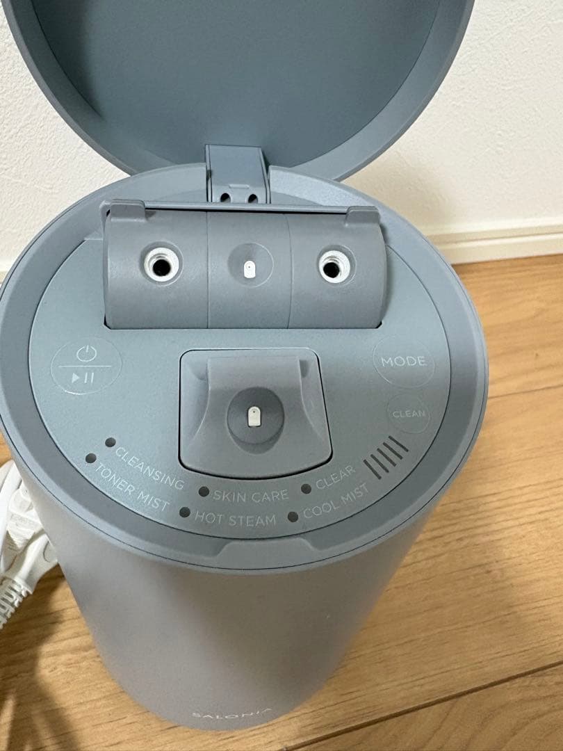 SALONIA フェイススチーマー グレー - メルカリ