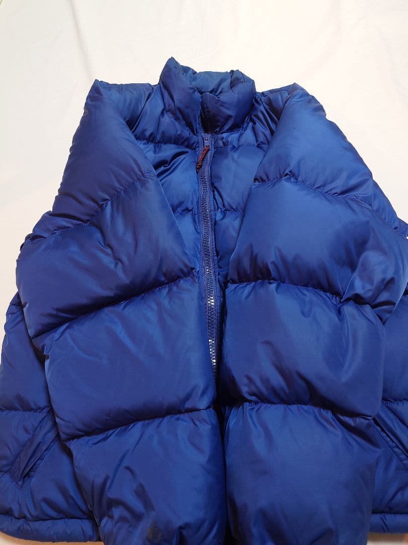 90s エルエルビーン LLBean 青 ダウンジャケット 刺繍ロゴ - メルカリ