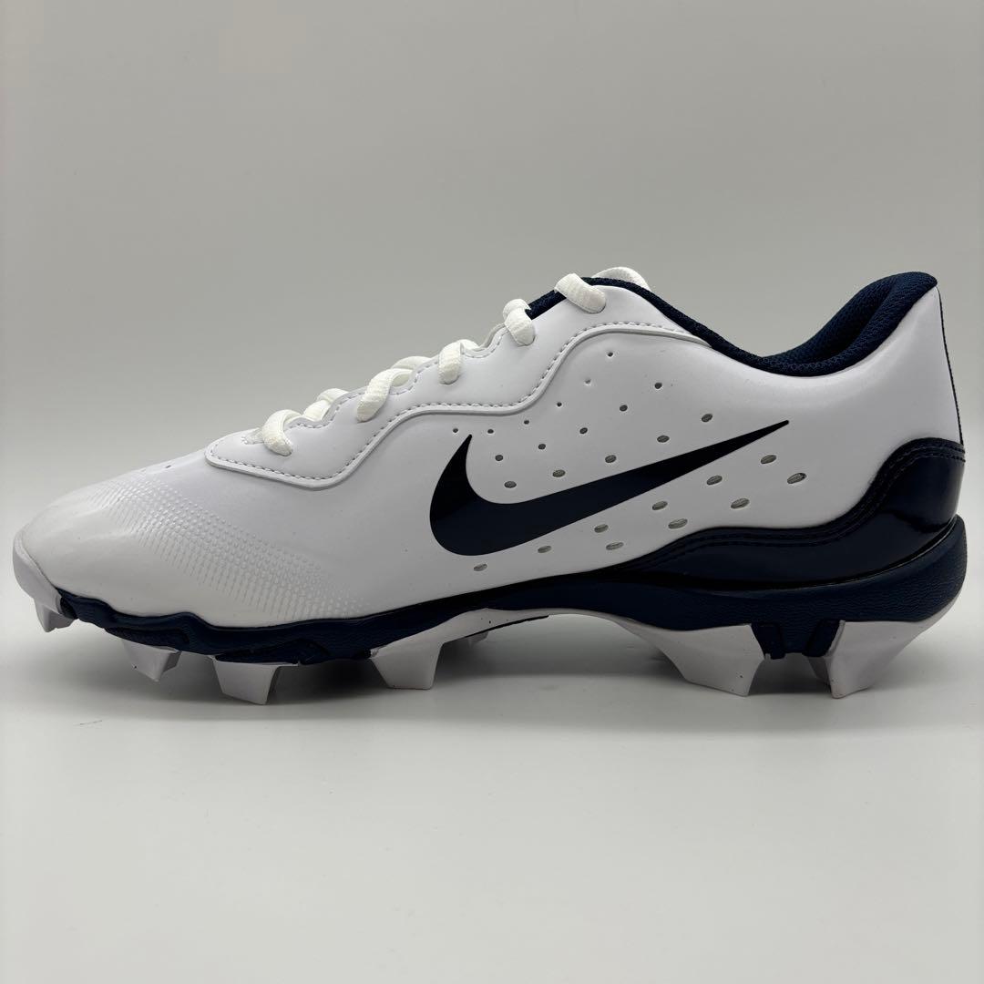 NIKE 野球 スパイク ポイント ホワイト ネイビー 26.5㎝ 軽量 ロー