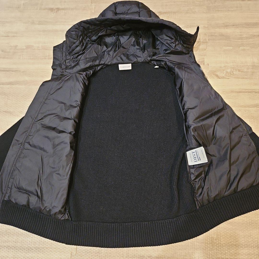 テロン様専用⭐MONCLER ブラックダウンニット フード付き - メルカリ