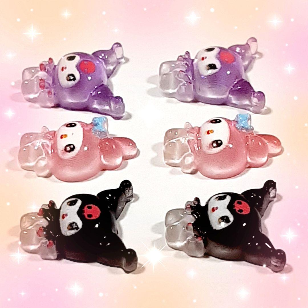 クロミ ネイルパーツ キャラクター 6個 マイメロ マイメロディ クロミ