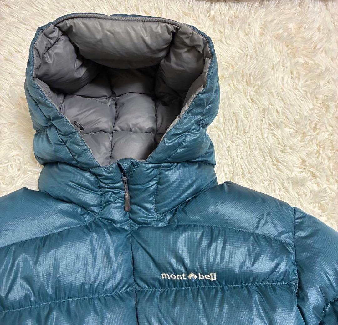 専用 モンベル ライト アルパイン ダウン パーカ ブルーグリーン M
