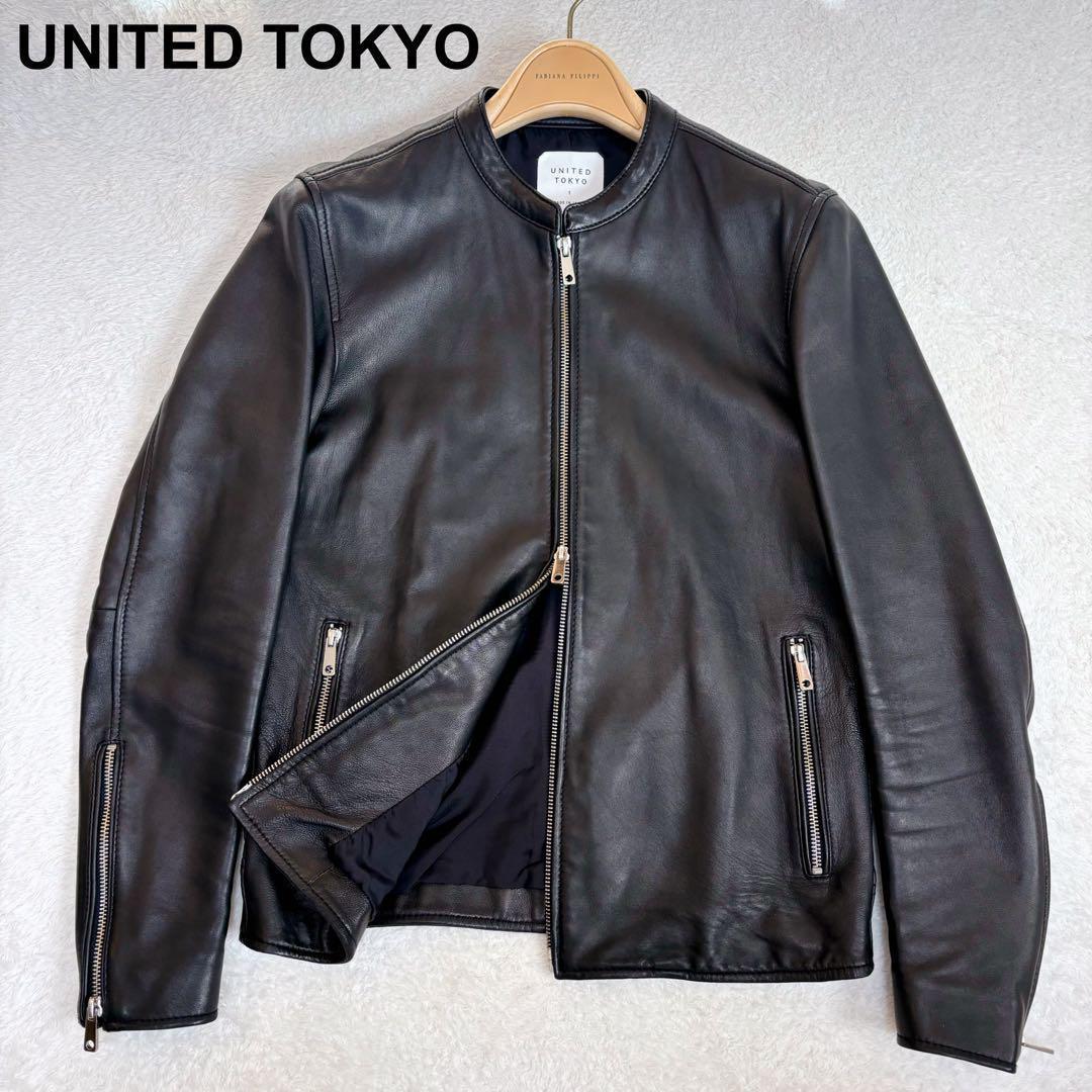 美品♡UNITED TOKYO レザージャケット シングル 羊革 本革 ブラック UNITED TOKYO（レザージャケット）のフリマアイテム一覧
