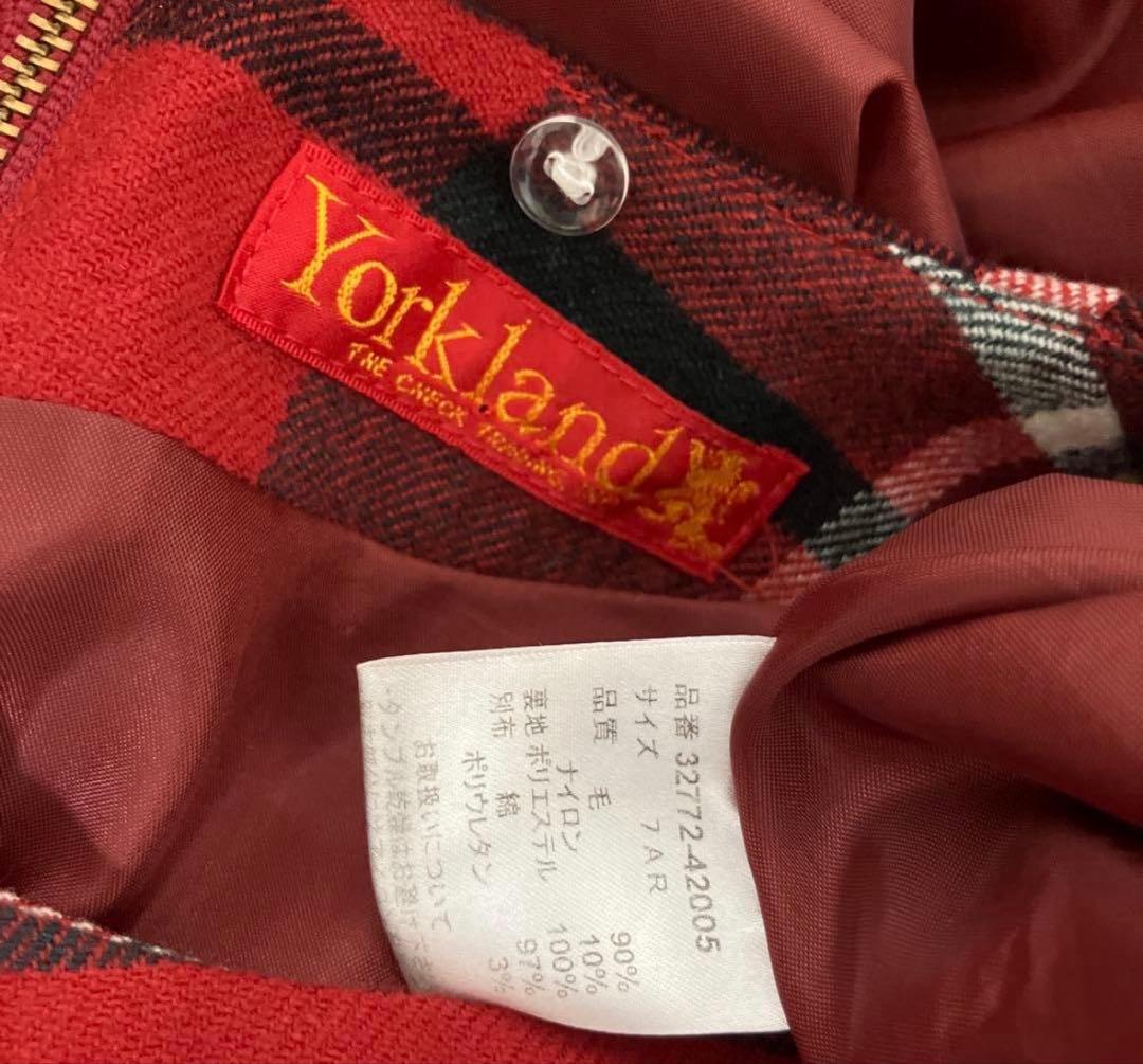 ヨークランド チェック ワンピース yorkland S 7ar - メルカリ
