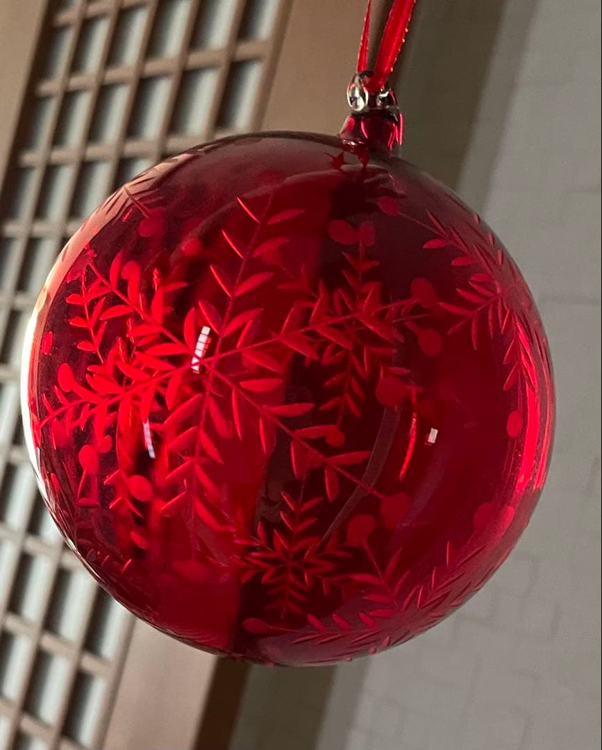 ガラス製クリスマスオーナメント4個セット