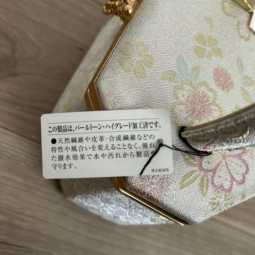 新品未使用品 【紗織】 八角形 和装用バッグ 桜柄 タグ付き
