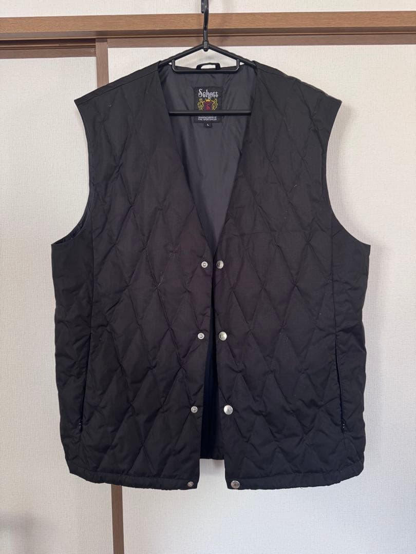 Schott×TAION 24AW ダウンベスト Lサイズ Schott N.Y.C（ショット） ダウンベスト ベスト Schott/ショット×TAION