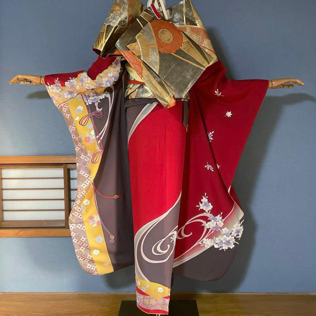 振袖フルセット 高身長 手描き友禅 成人式振袖 振袖 裄丈71 ➕サイズ