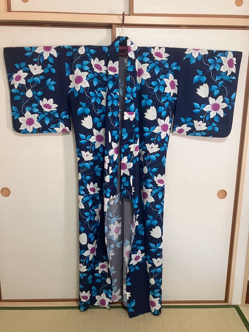 【9/1まで限定価格！】撫松庵　レディスゆかた/鉄線花　東レ　セオ・アルファ