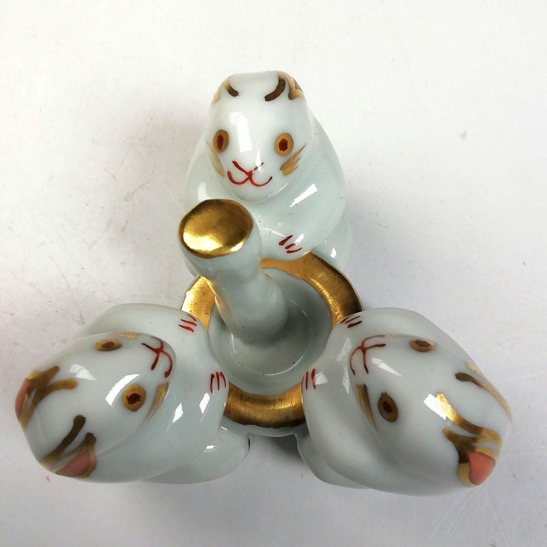 W49 蓋置 『三ツ兎 蓋置』『高野昭阿弥 造』 共箱 茶道具 - メルカリ