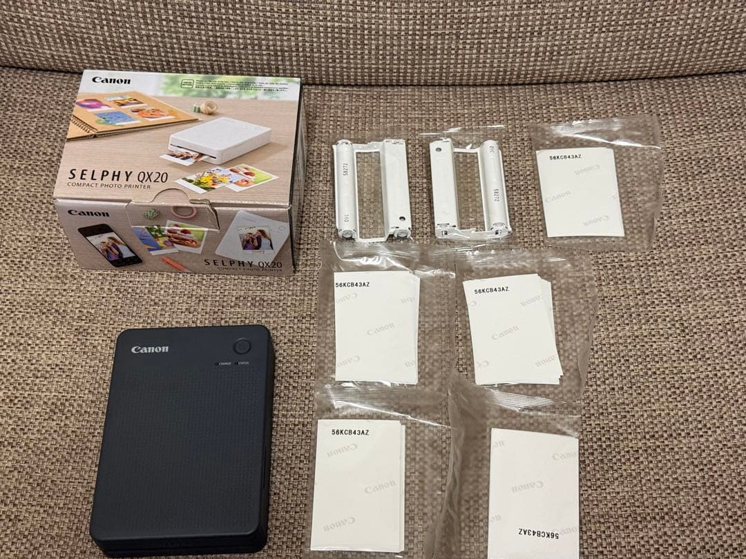 CANON QX20 チェキプリンター ラベル56枚付き CANON 【お得なラベルシールセット】CANON コンパクトフォトプリンター