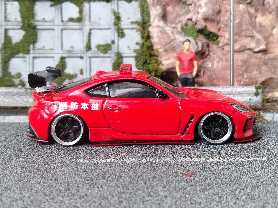 トミカ改造 スバルBRZ フルエアロ ☆自作アルミリム ☆深リム ホット