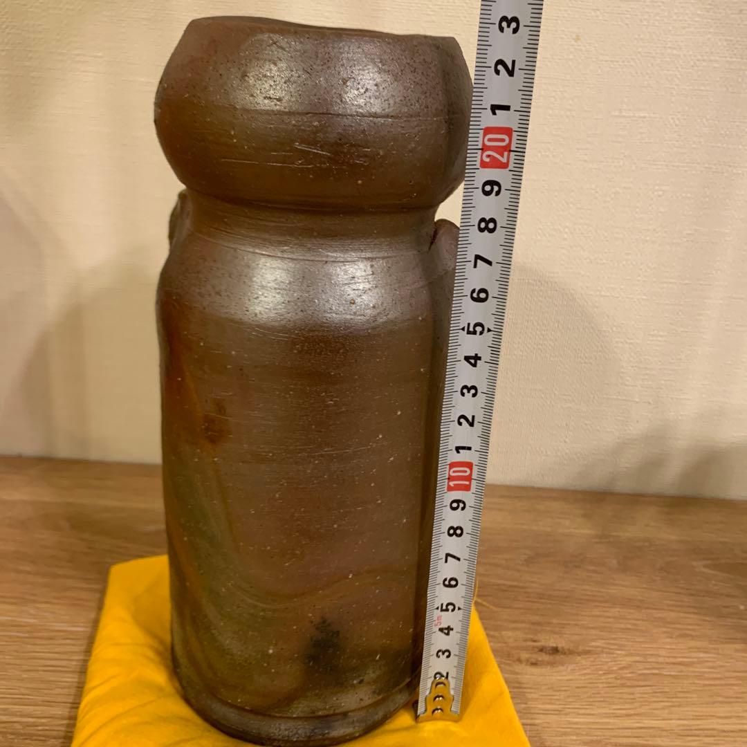 備前焼 人間国宝 藤原雄 花入 共箱 共布 栞 - メルカリ