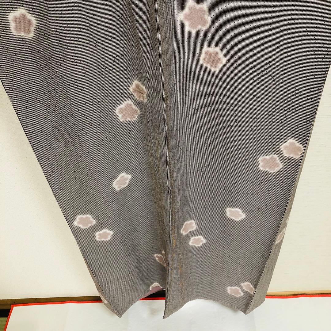 美品 トールサイズ】江戸小紋 竹縞 桜 正絹 袷 裄丈70 身丈172 - メルカリ