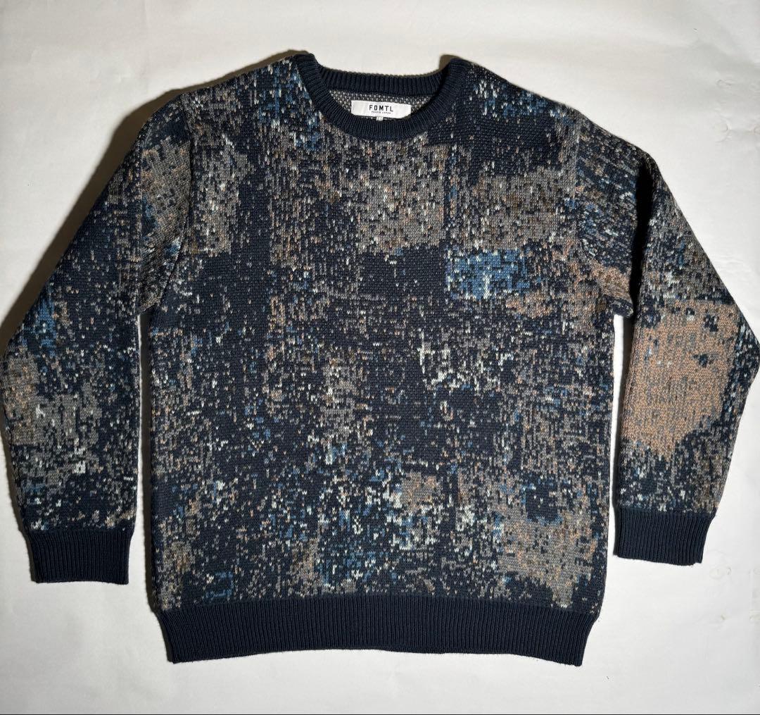 FDMTL BORO SWEATER サイズ4 FDMTL Boro Jacquard Cardigan - Mildblend Supply Co