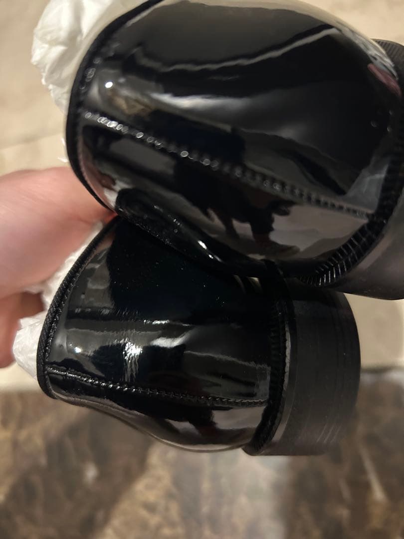 kae様OHGA オーガ リボンローファー 23.5cm ohga エナメル 黒