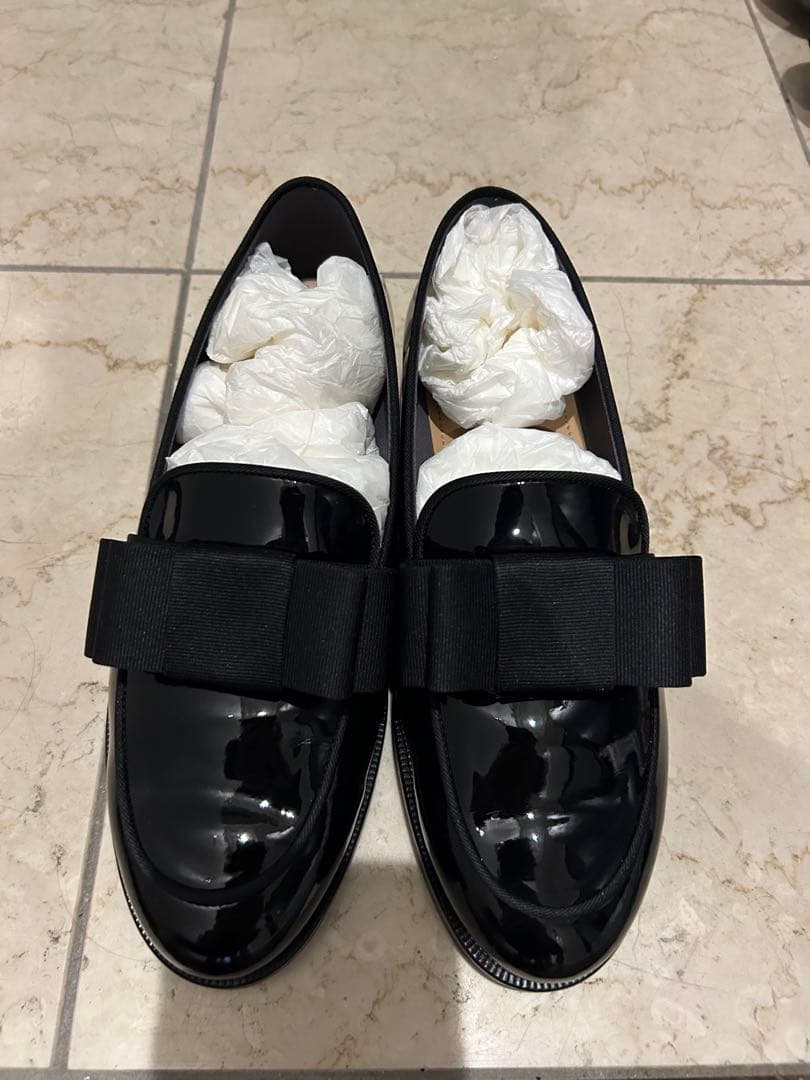 kae様OHGA オーガ リボンローファー 23.5cm ohga エナメル 黒