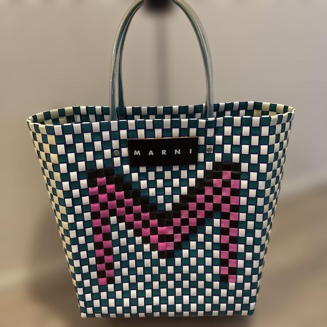 マルニ MARNI カゴバッグ マルニマーケット バッグ MARNI（マルニ） バッグ Marni Market アニマルバスケット グリーン