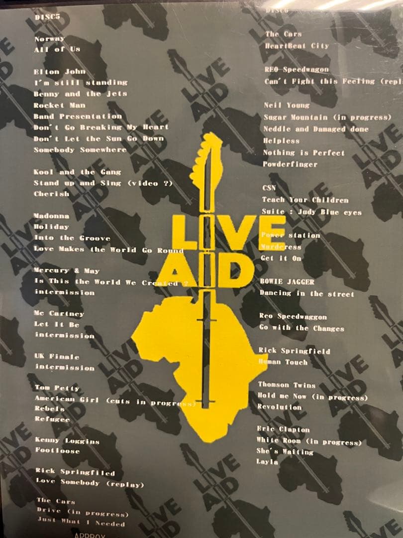 最終値下げ！当時物レア！LIVE AID 完全版コンプリートDVDセット