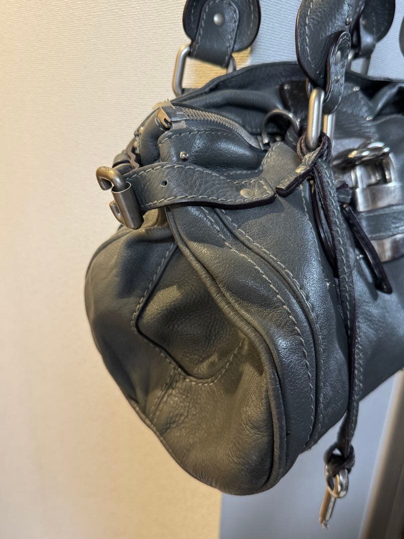 クロエ パディントン ハンドバッグ グレー シルバー金具 フィービー