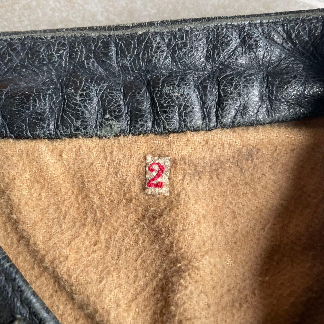 ユーロヴィンテージ モーターサイクル レザーベスト 2 ririジップ