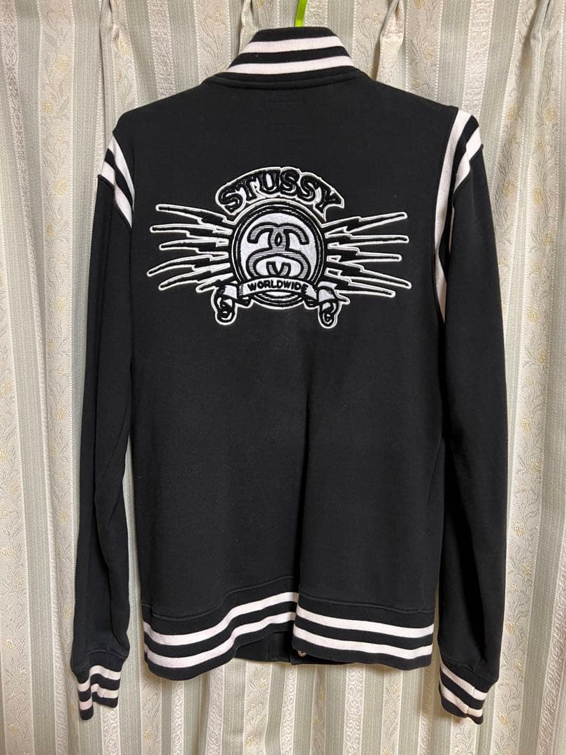 ステューシー スウェット スタジャン【M】刺繍ロゴ シャネルロゴ STUSSY